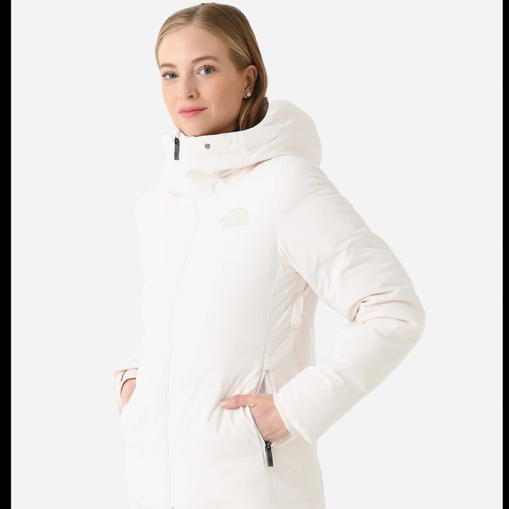 North Face white cream Cirque jacket snowboarding insulated